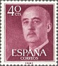 Spain 1955 General Franco 40 CTS Dark Purple Edifil 1148. Spain 1955 1148 Franco. Subida por susofe